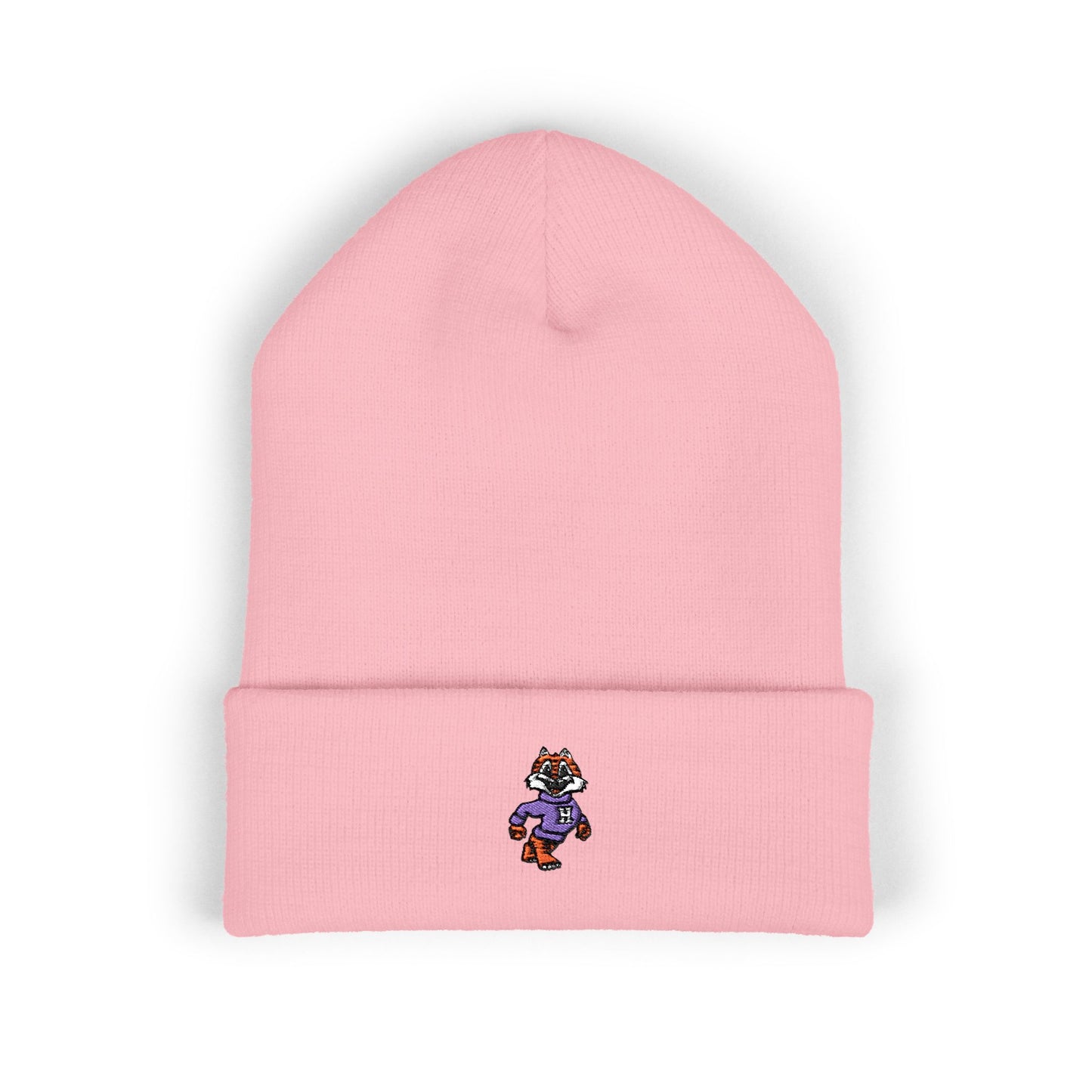 Embroidered Tiger Cuffed Beanie