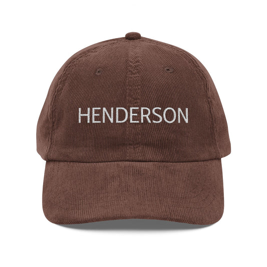 Embroidered Vintage Corduroy Basecall Cap