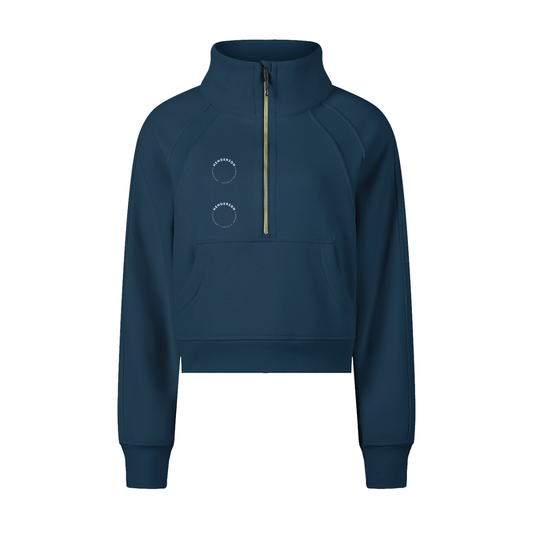 Women's Cropped Half-Zip Sweatshirt