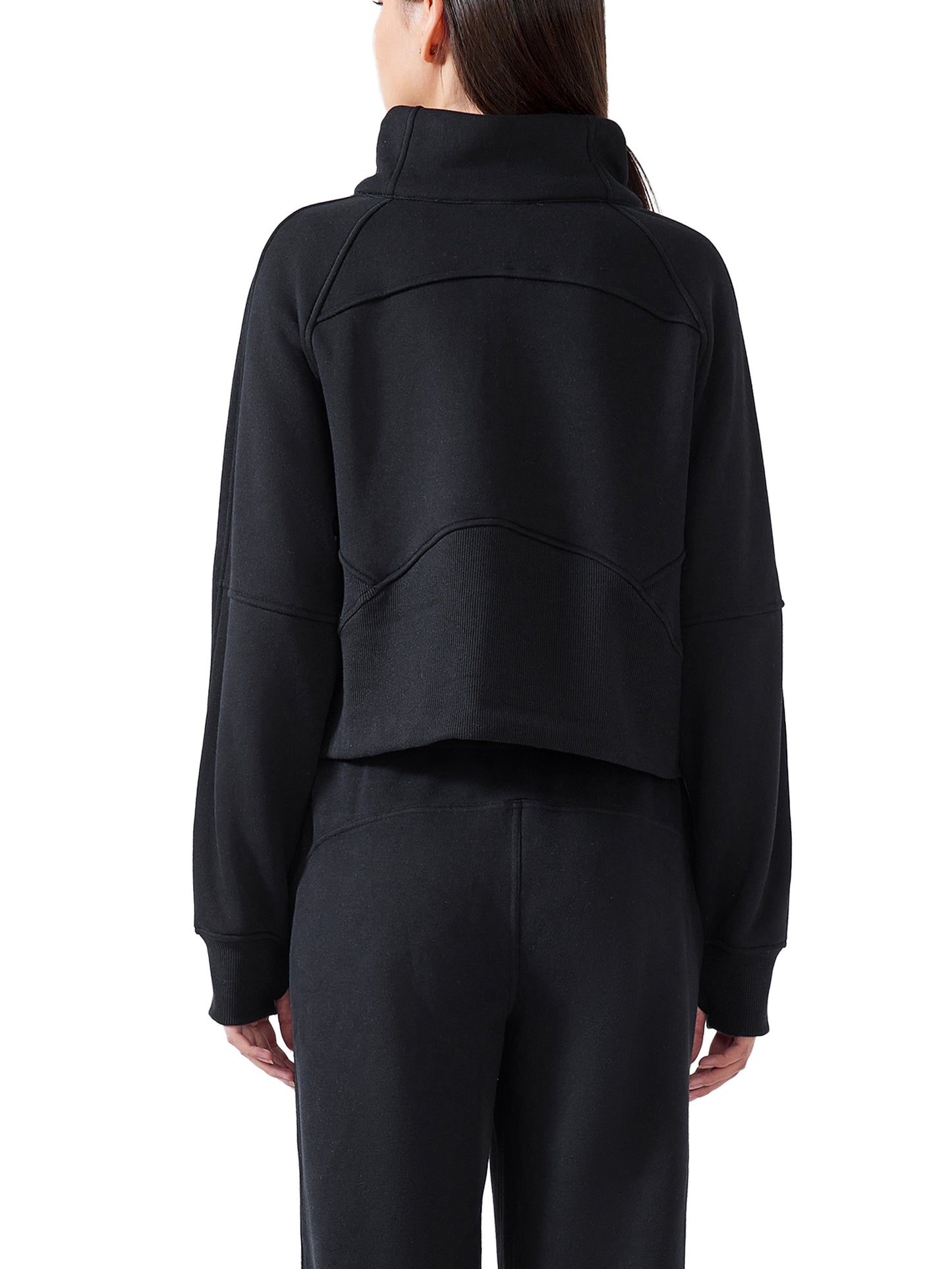 Women's Cropped Half-Zip Sweatshirt